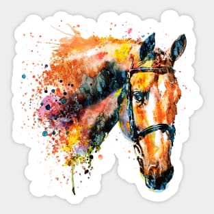 Colorful Horse Head Sticker